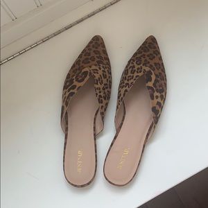 NWT Just Fab leopard printed mules